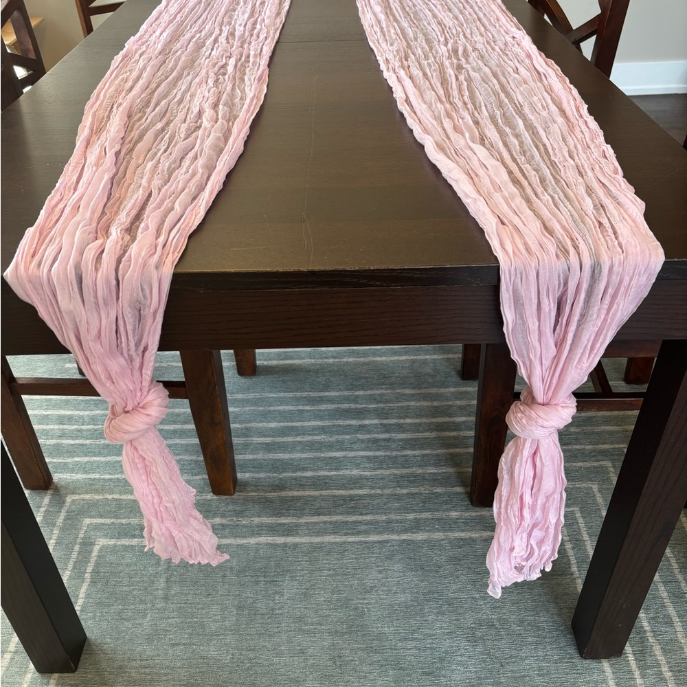 Elegant Pink Table Runner